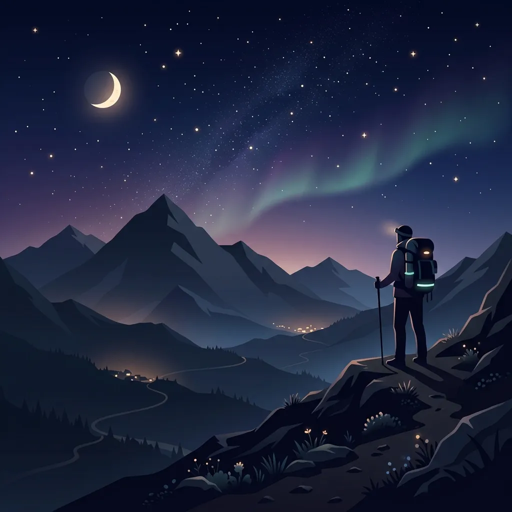 Ilustrasi backpacker menjelajahi dunia